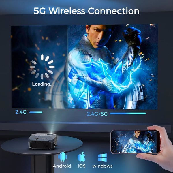 1080P Supports 4K Projector With 5G