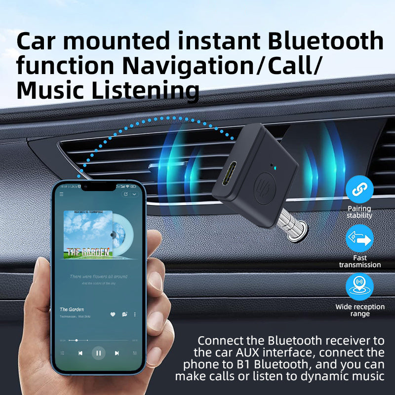 Wireless 5.3 AUX Automotive Receiver