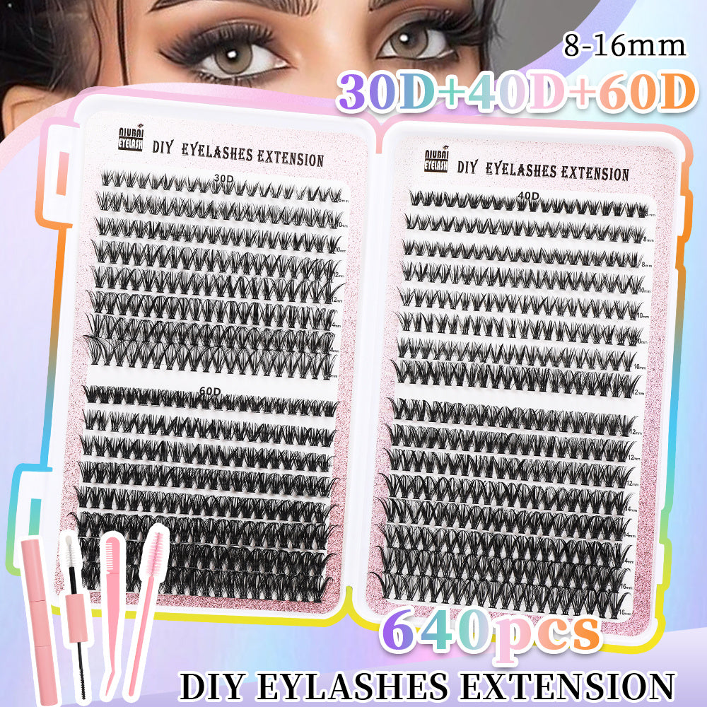 640 Segmented Lashes Set