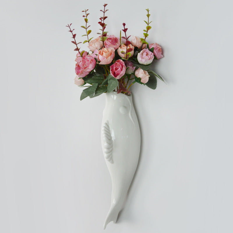 Wall Ceramic Goldfish Decoration