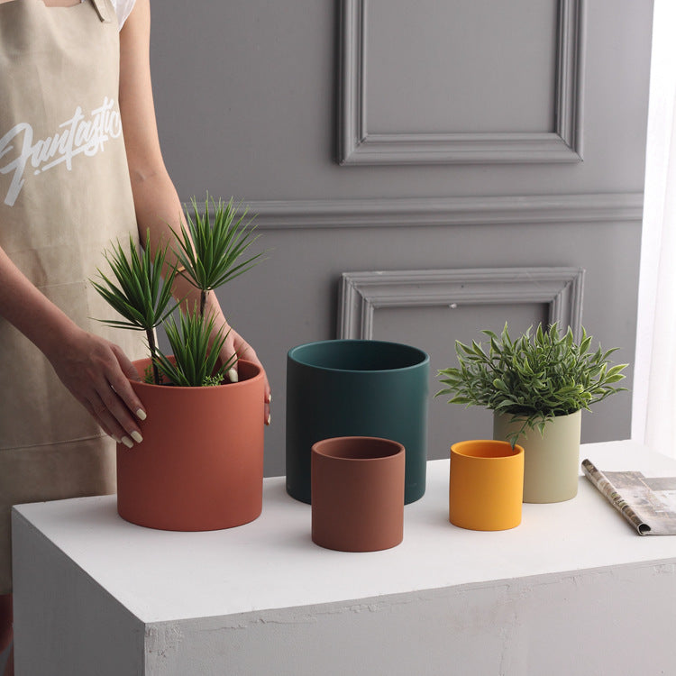 Nordic Style Colorful Ceramic Flowerpot