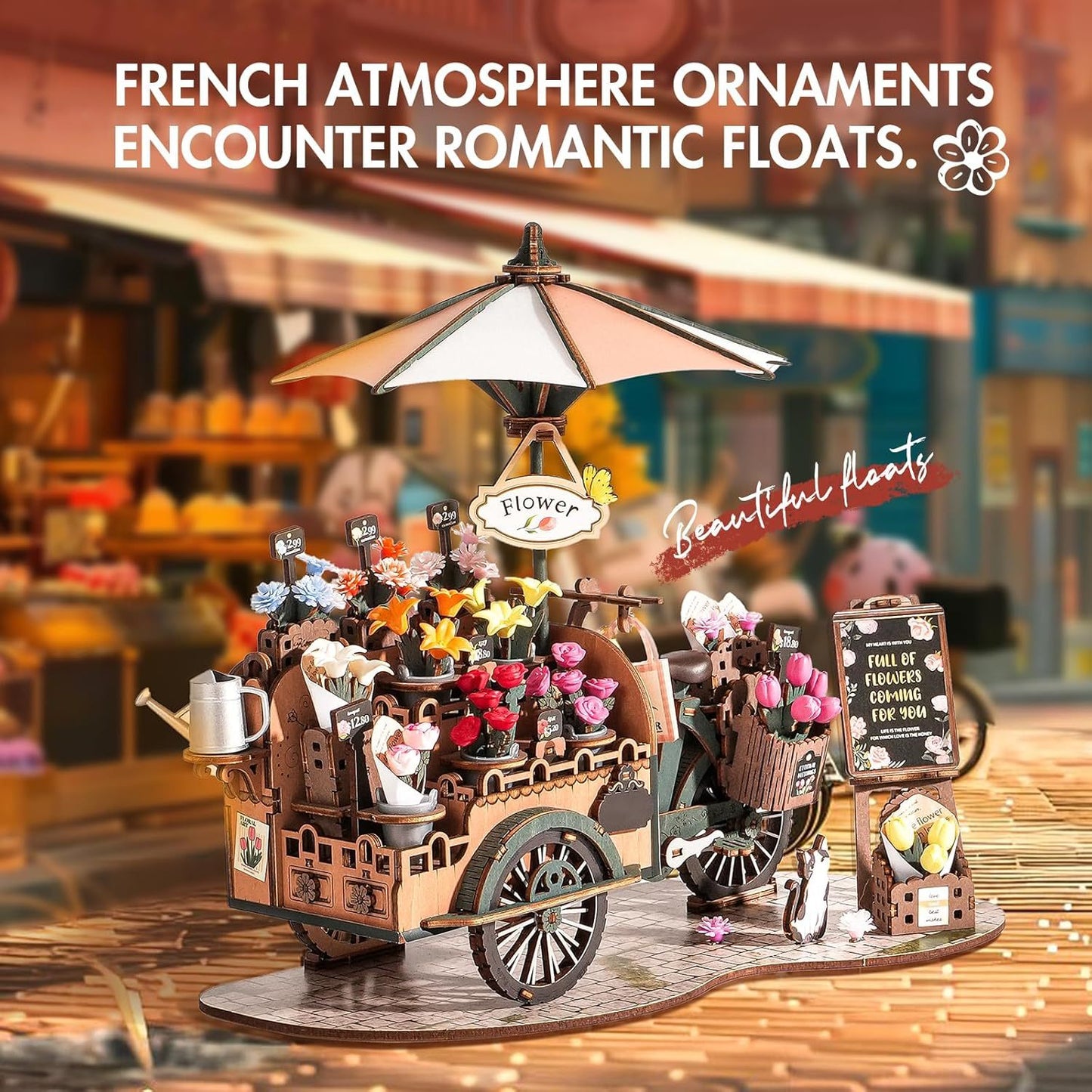 ROBOTIME Blossom Cart 3D Puzzle