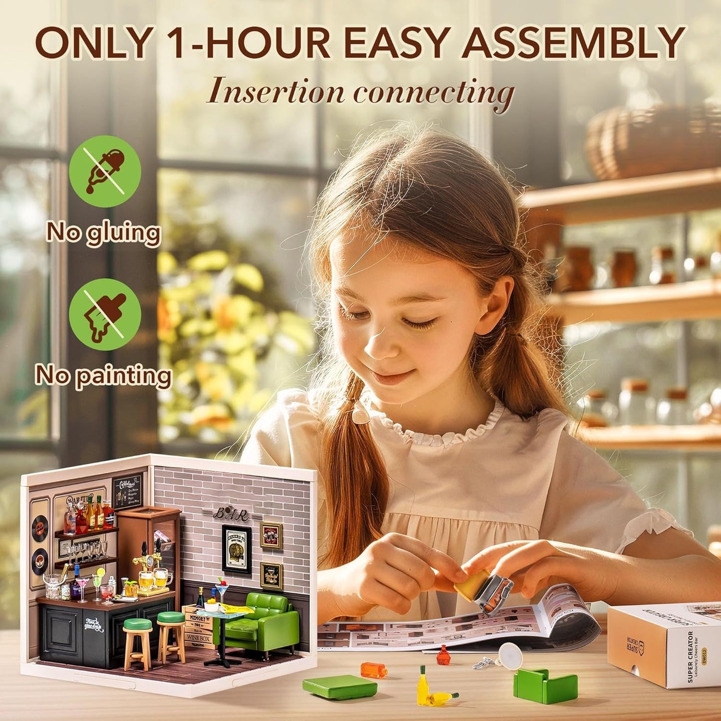 ROBOTIME DIY Dollhouse Building Kit