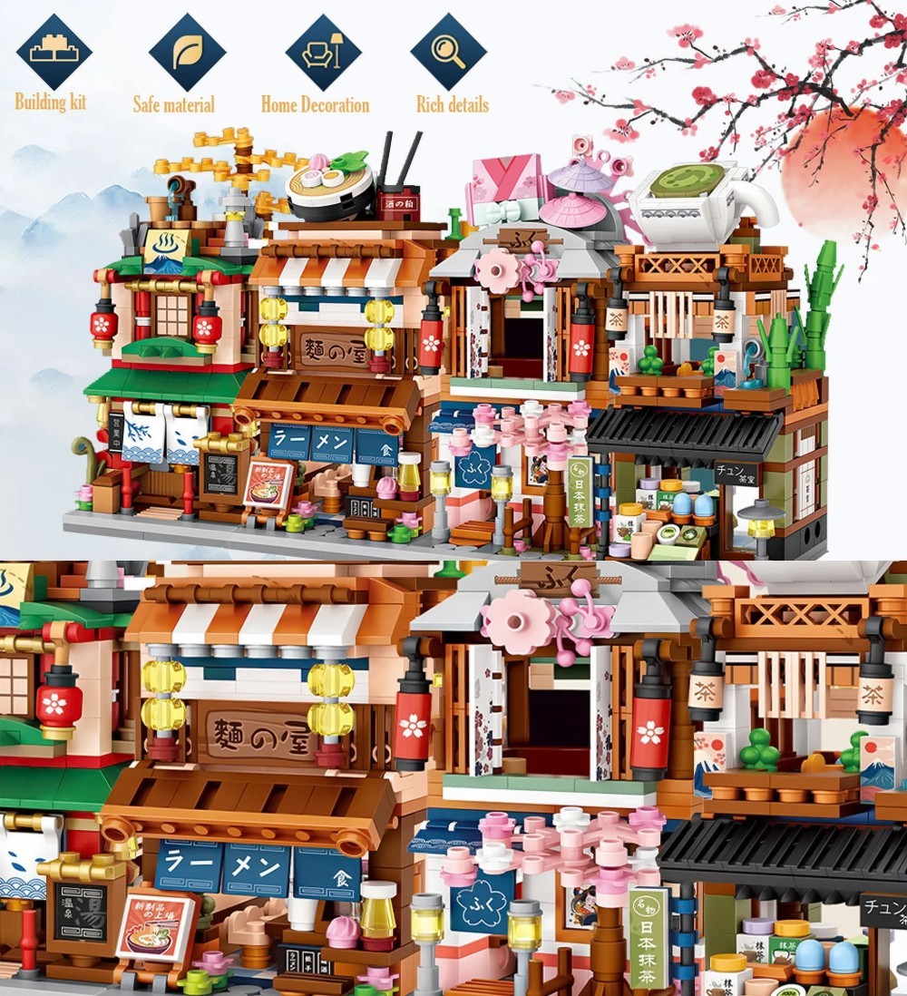 Japanese House Building Blocks Set