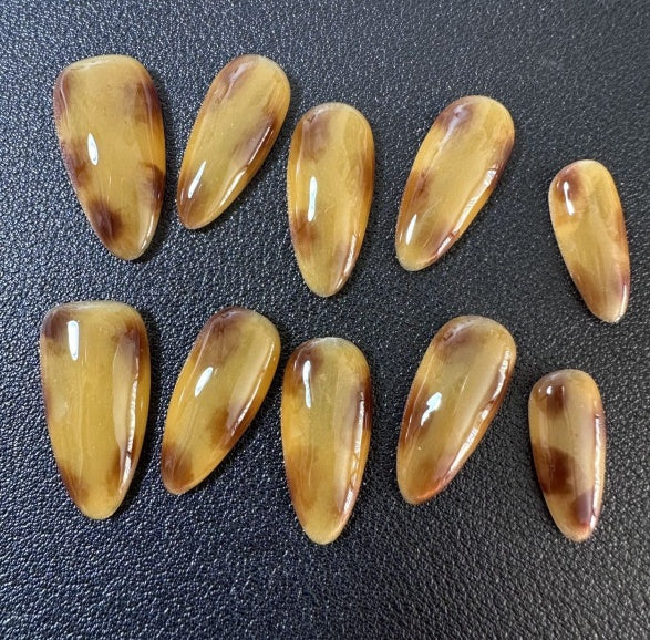 Amber Sunset Nail Art