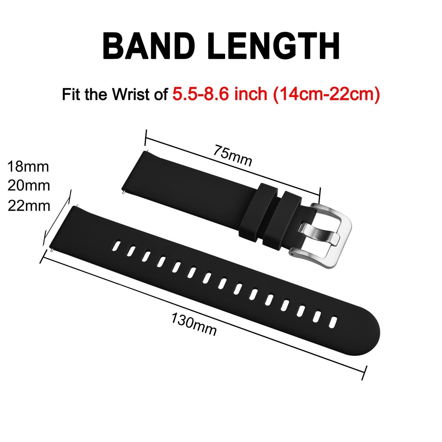 Silicone Watch Bands 22mm