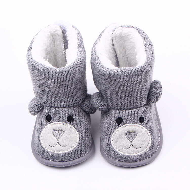autumn winter knitting baby shoes