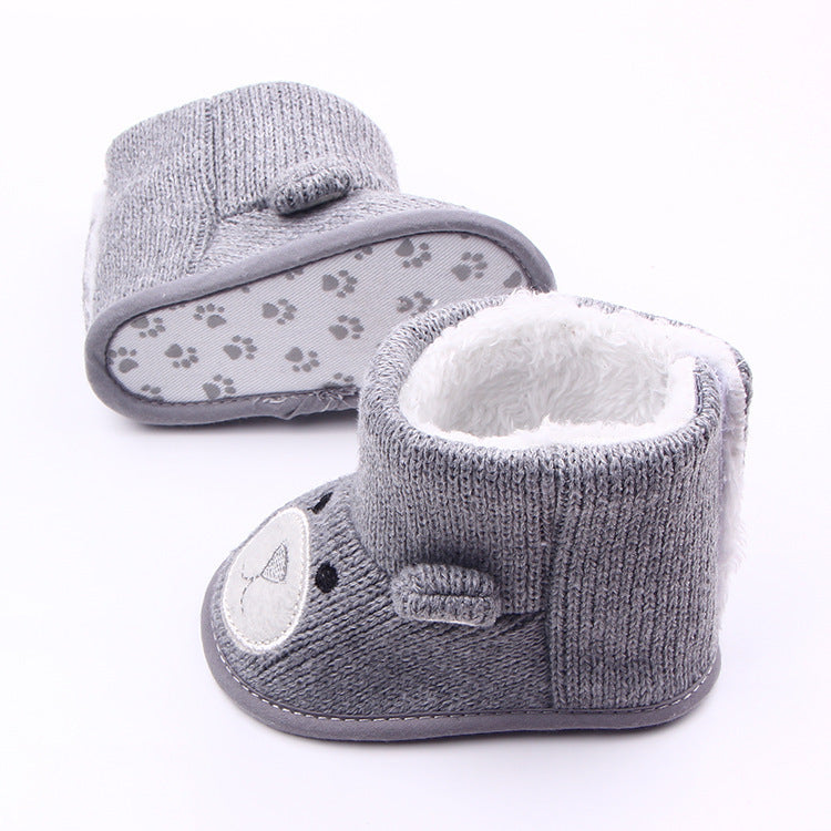 autumn winter knitting baby shoes