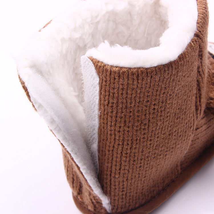 autumn winter knitting baby shoes