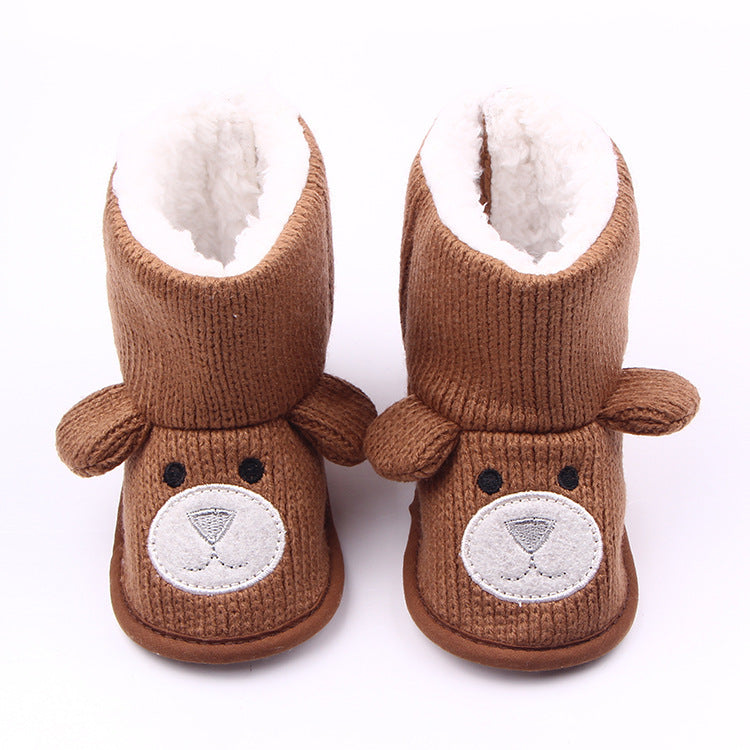 autumn winter knitting baby shoes