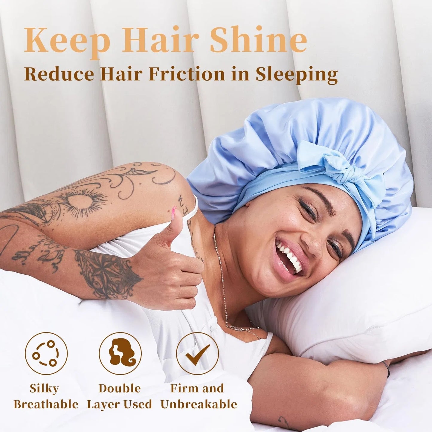Satin Hair Bonnet For Sleeping