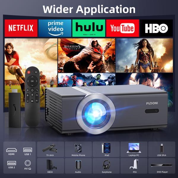 Projector With WiFi & Bluetooth Functions