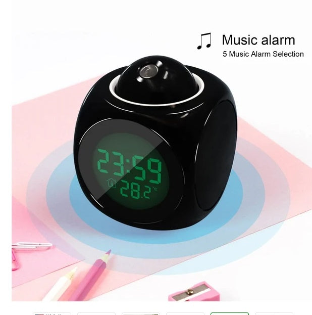 LED Projection Alarm Clock