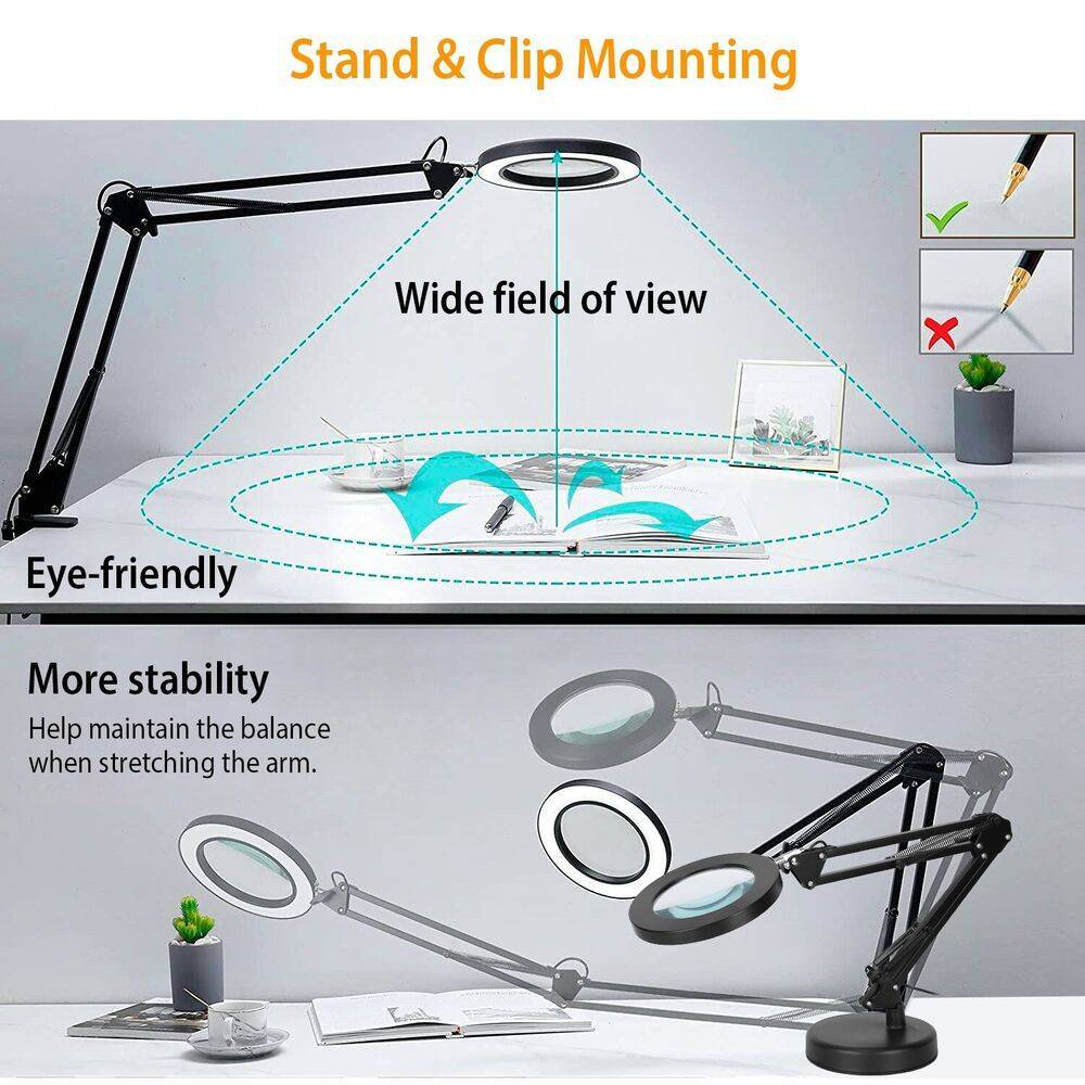 Magnifying Glass Desk Light