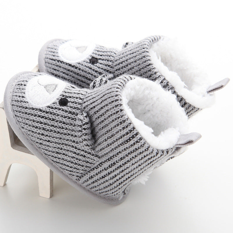 autumn winter knitting baby shoes