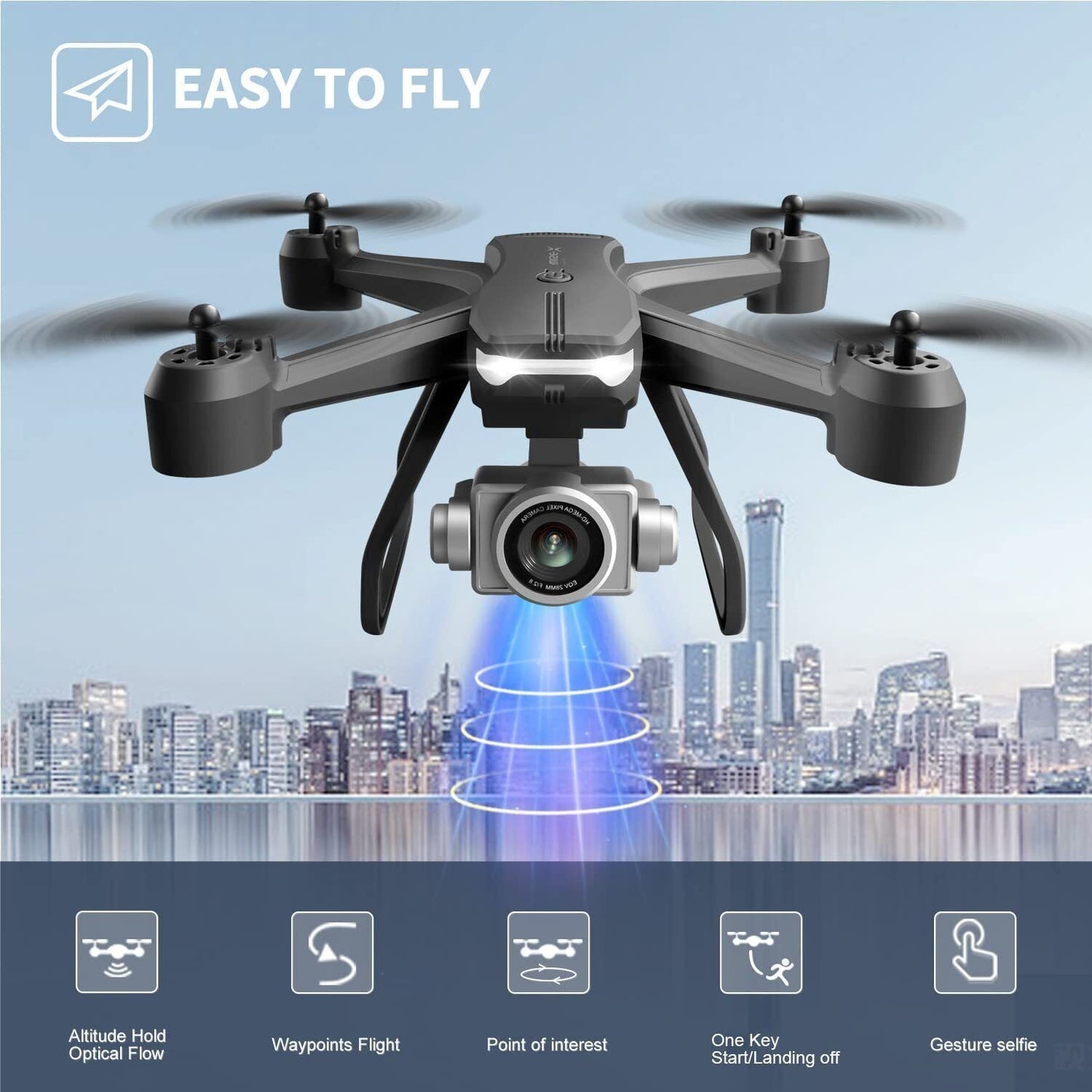 Portable 6K HD Dual Camera Drone