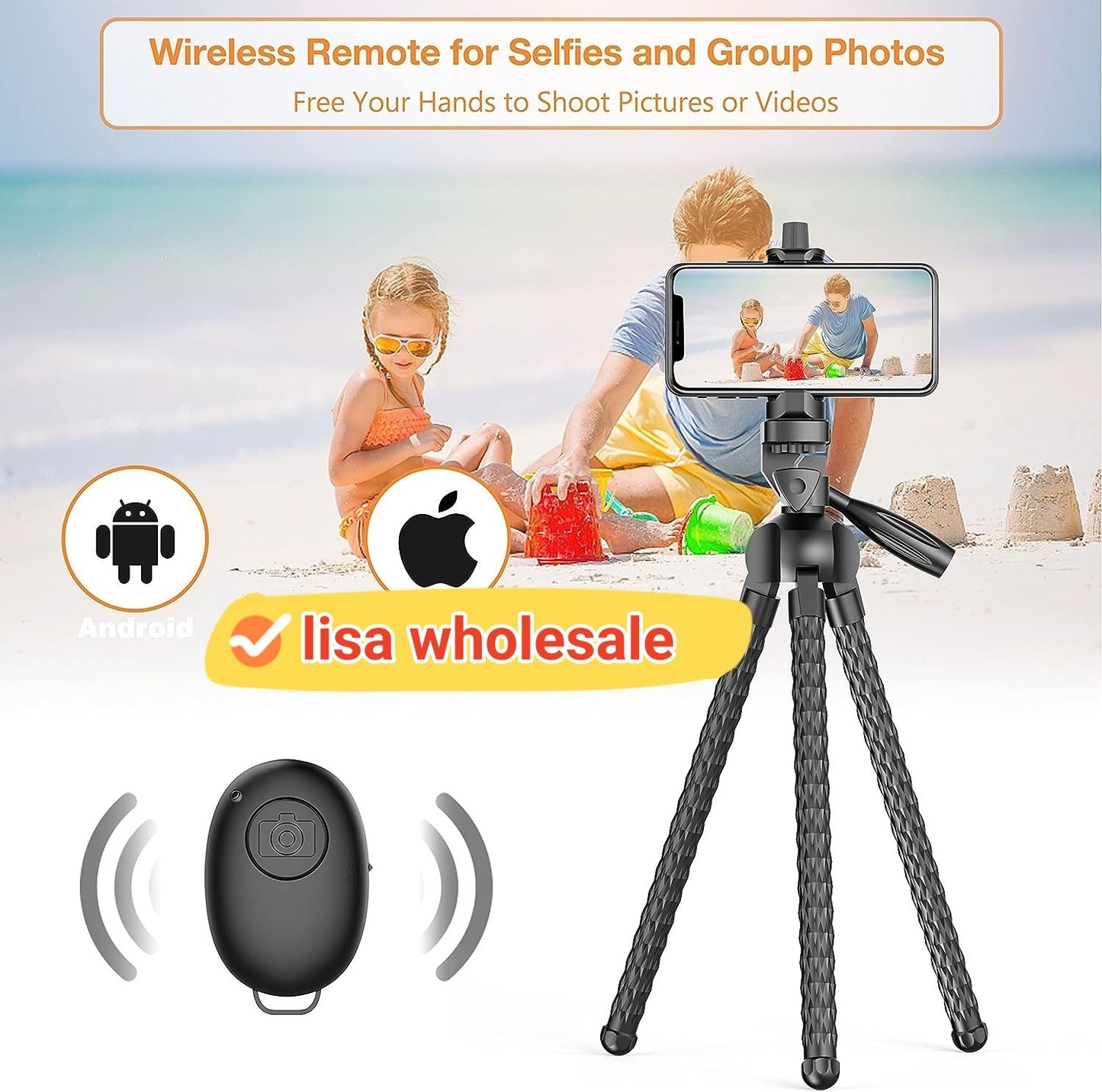 Flexible Phone Tripod Selfie Stick