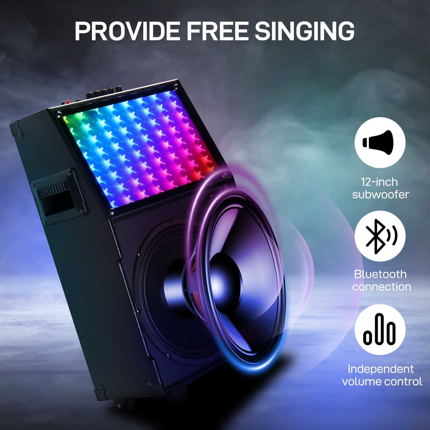 12inch 60W Remote Control Rod Speaker