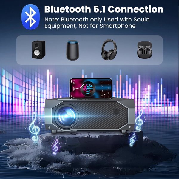 1080P Supports 4K Projector With 5G