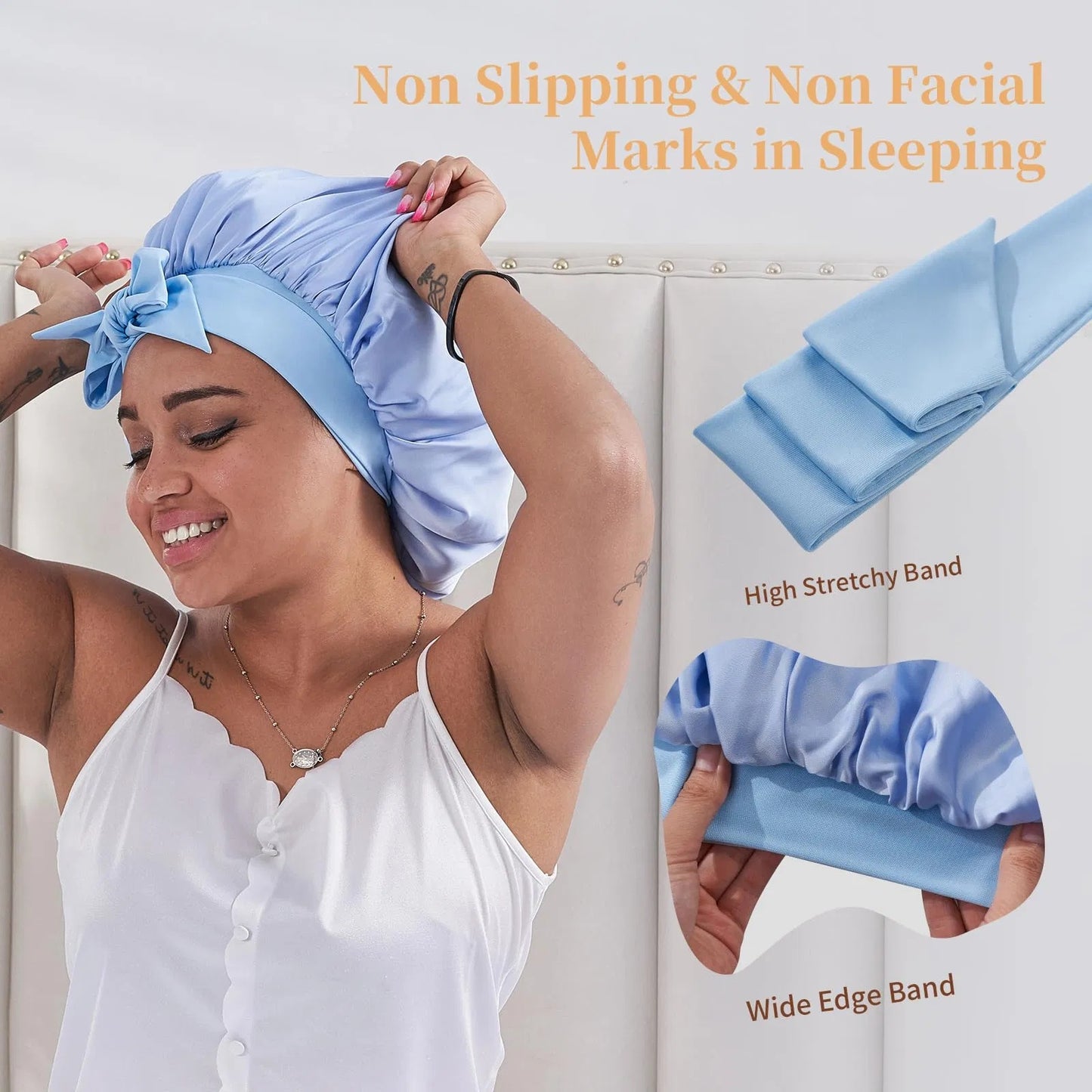 Satin Hair Bonnet For Sleeping