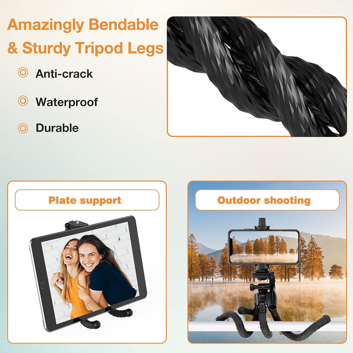 Flexible Phone Tripod Selfie Stick