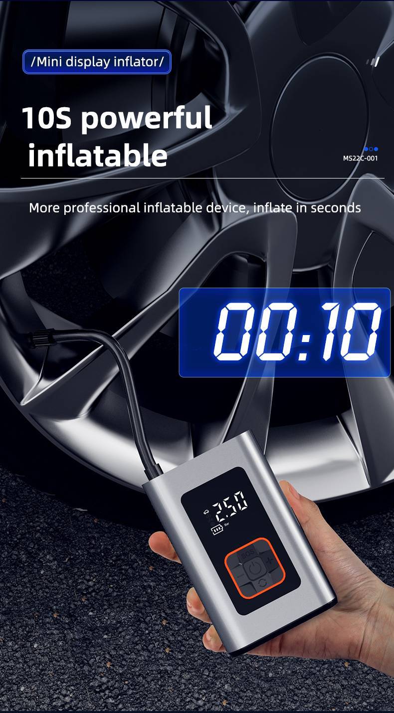 9-Function Digital Portable Tire Inflator