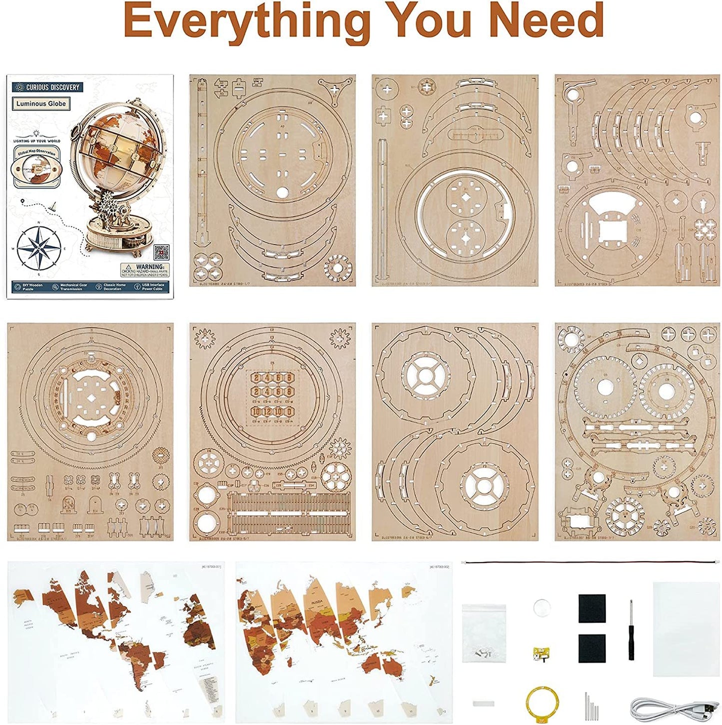3D Wooden Building Block Kits