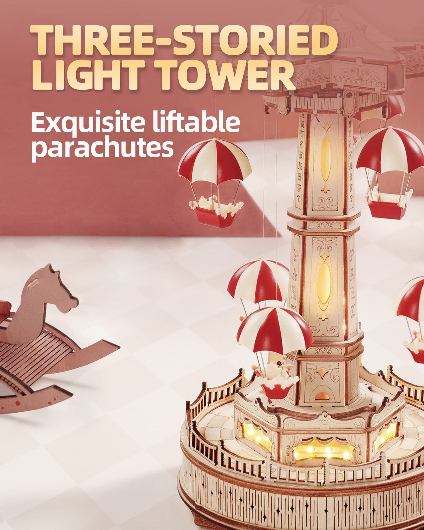 Parachute Tower Music Box Puzzle