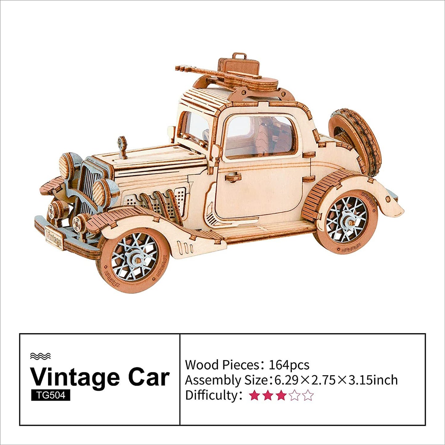 Robotime Vintage Car 3D Puzzle