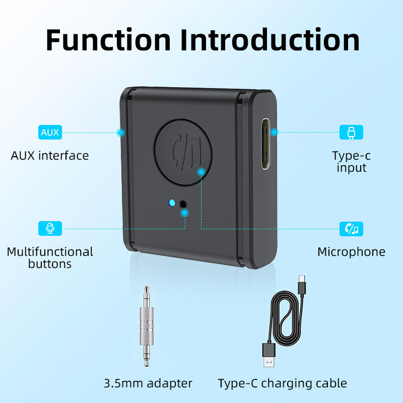 Wireless 5.3 AUX Automotive Receiver