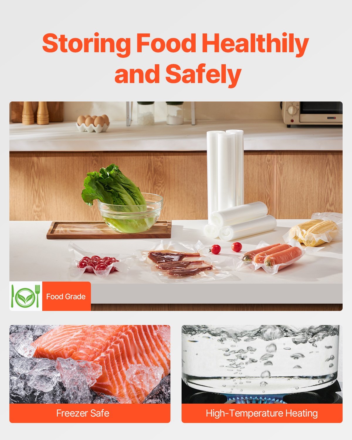 6 Rolls Vacuum Sealer Bags