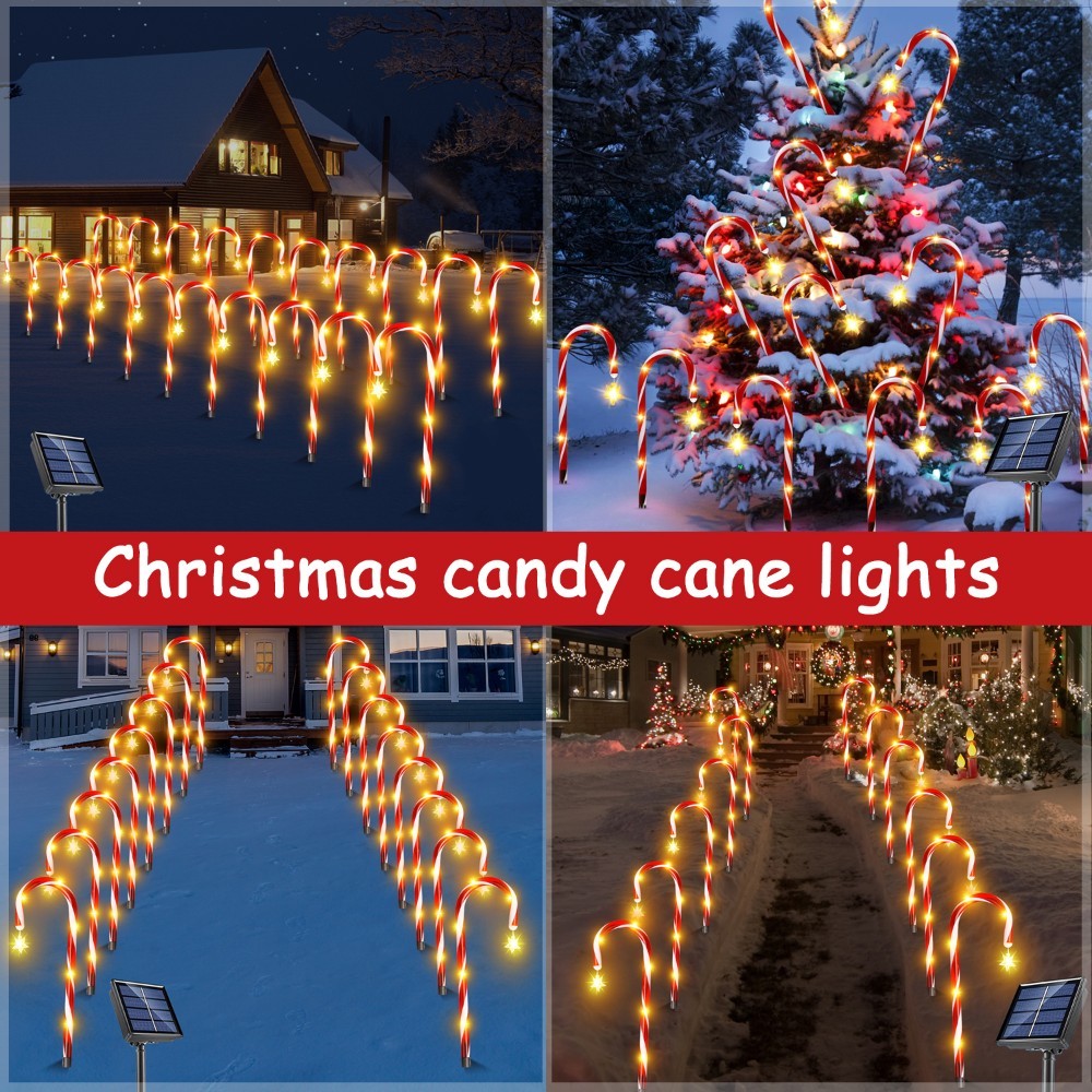 Christmas Solar Cane Lamp Set