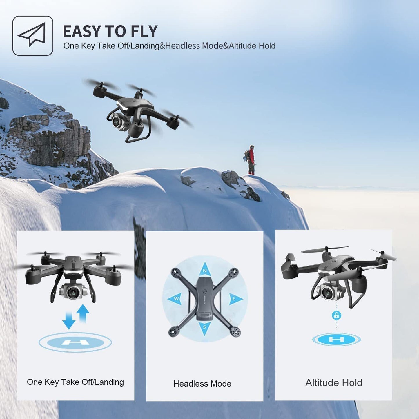 Portable 6K HD Dual Camera Drone