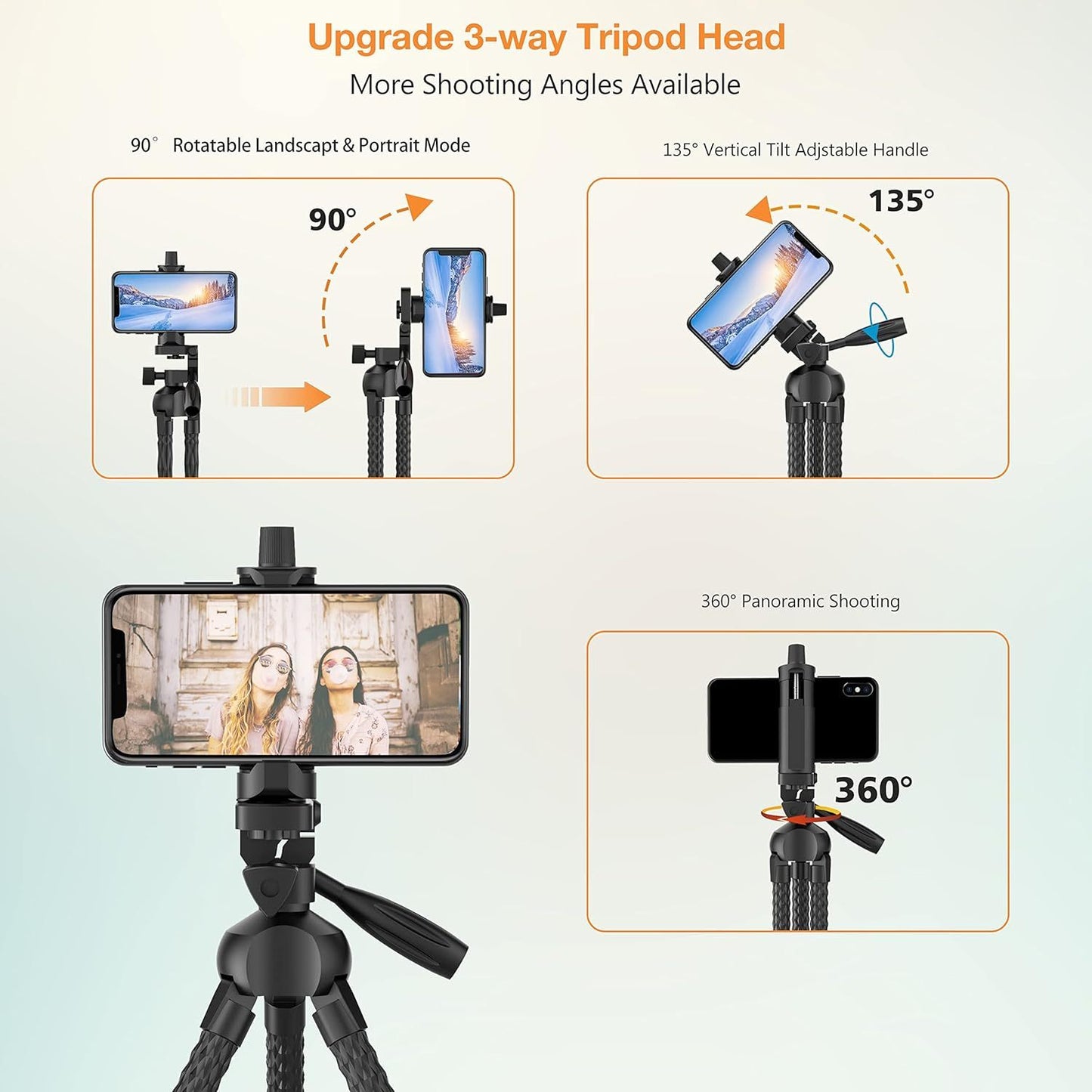 Flexible Phone Tripod Selfie Stick