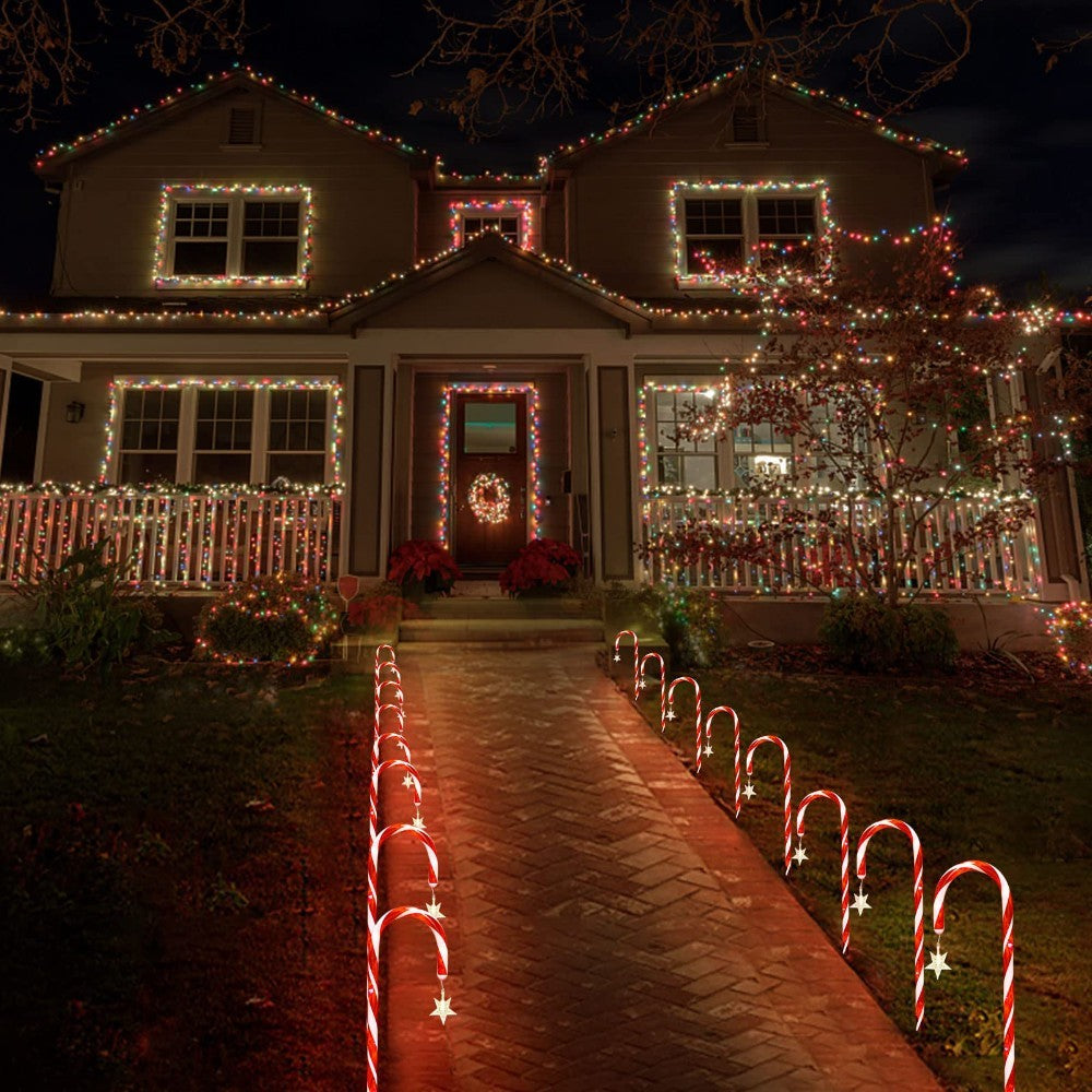 Christmas Solar Cane Lamp Set
