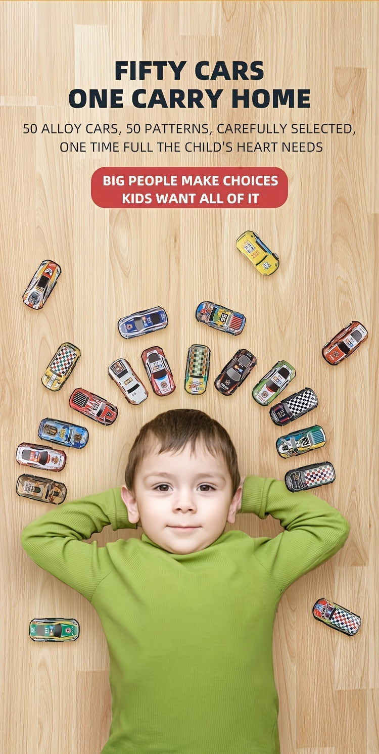 50-Piece Alloy Toy Car Set