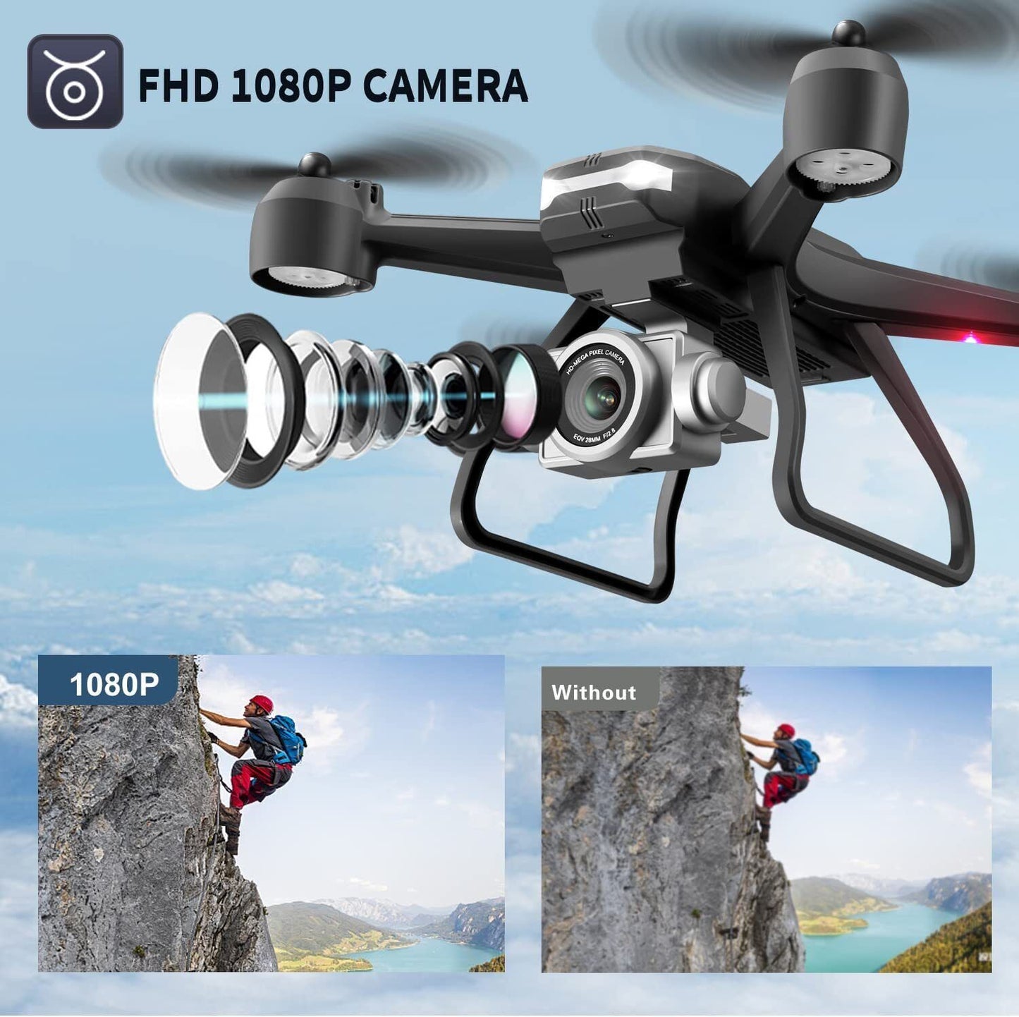 Portable 6K HD Dual Camera Drone