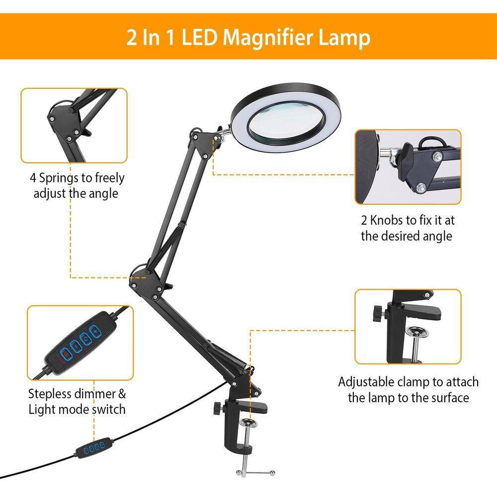 Magnifying Glass Desk Light