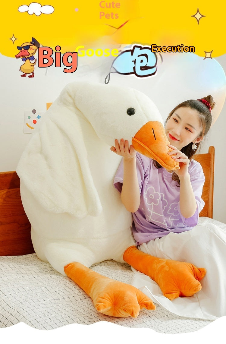 Big White Geese Pillow Plush