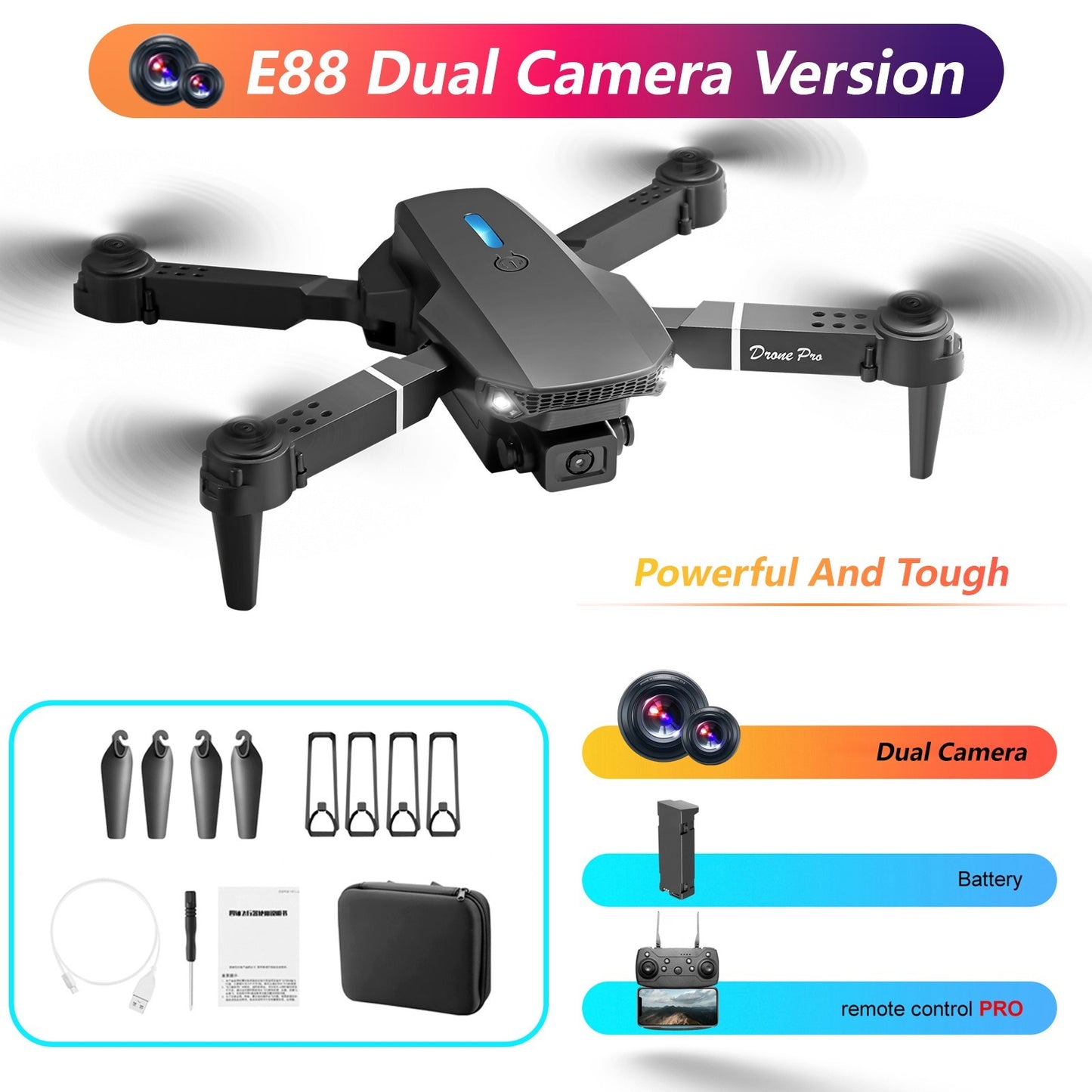 E88 Dual-Camera Drone