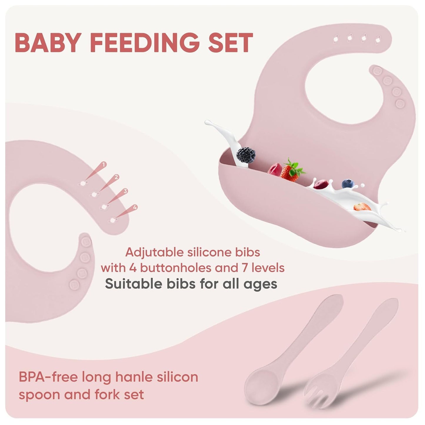 Silicone Baby Feeding Set 10PCS