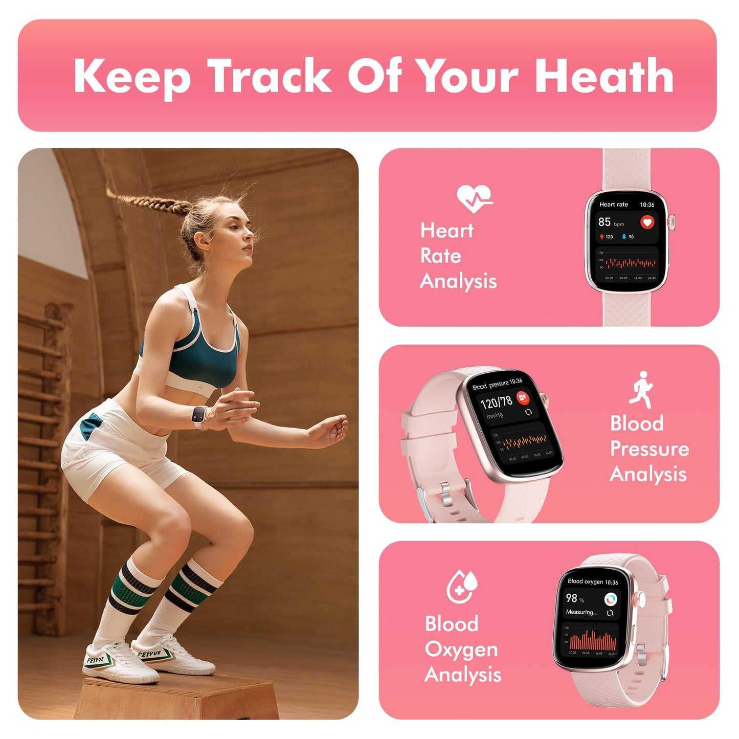 Bluetooth Call Waterproof Fitness Smartwatch