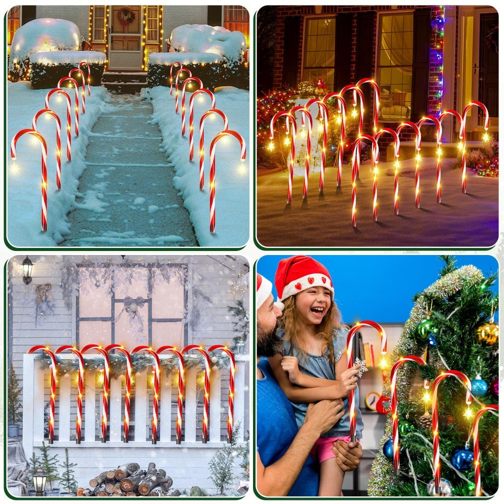 Christmas Solar Cane Lamp Set