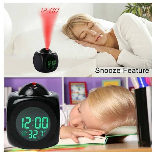 LED Projection Alarm Clock