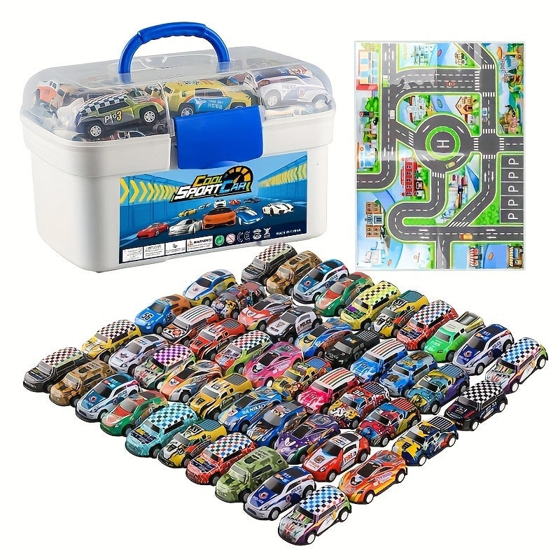 50-Piece Alloy Toy Car Set