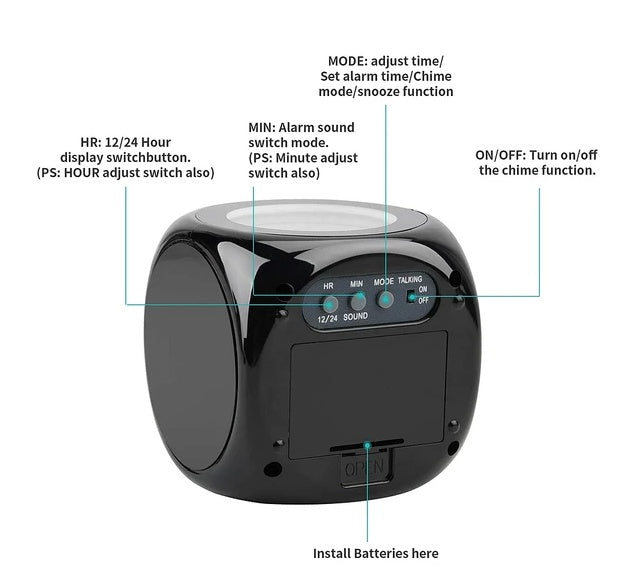 LED Projection Alarm Clock