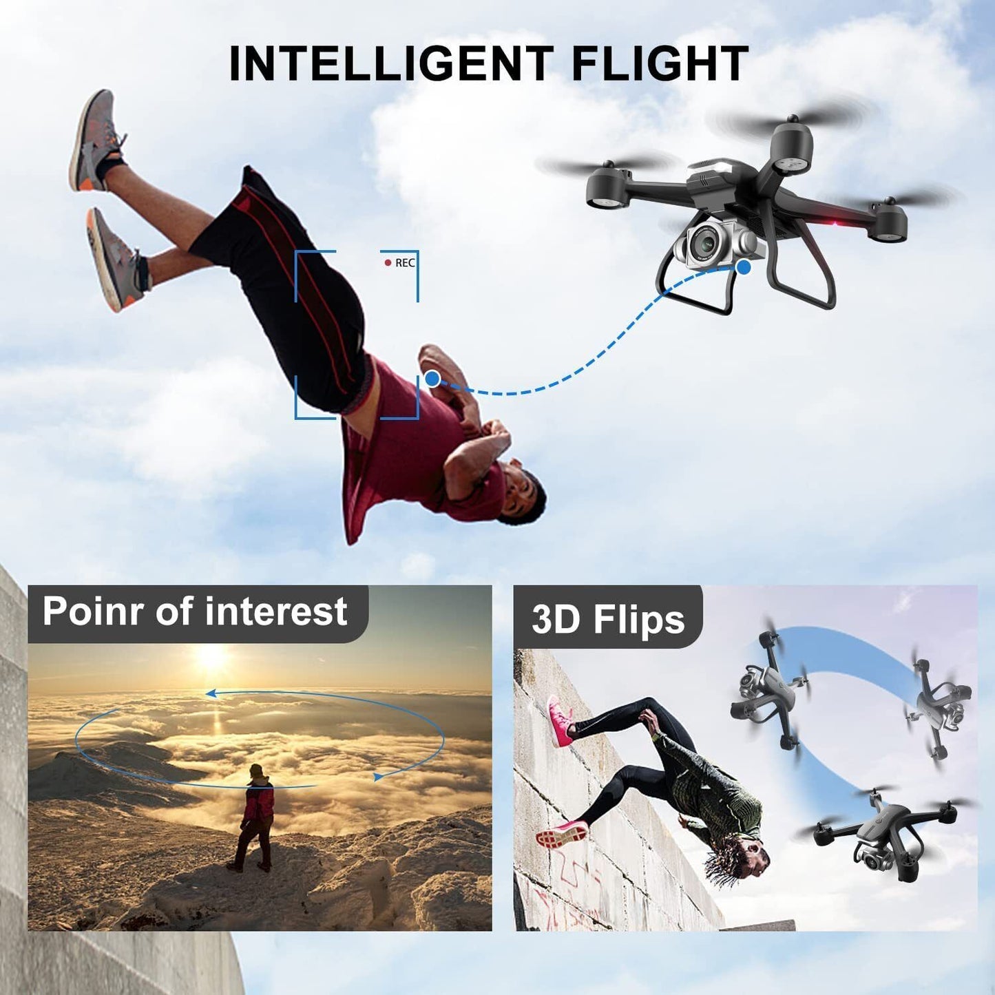 Portable 6K HD Dual Camera Drone