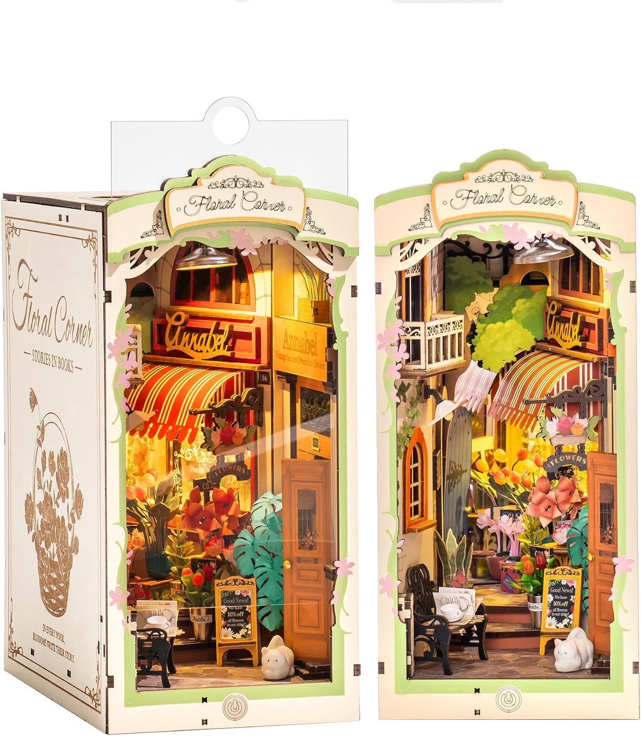 Rolife Floral Book Nook Kit