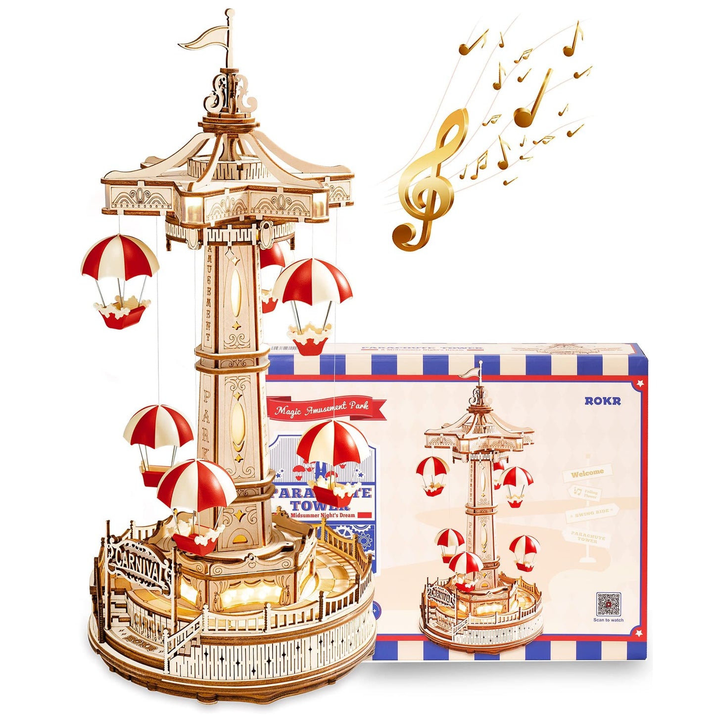 Parachute Tower Music Box Puzzle