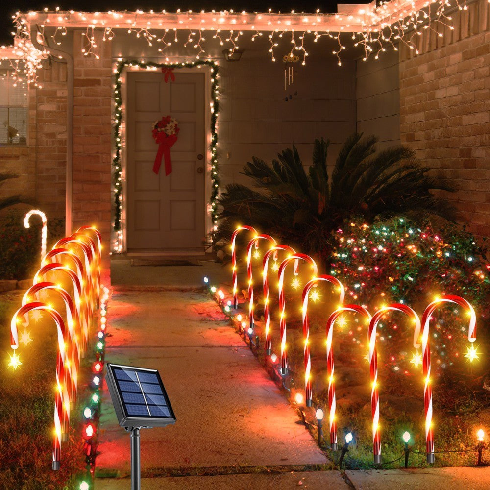 Christmas Solar Cane Lamp Set